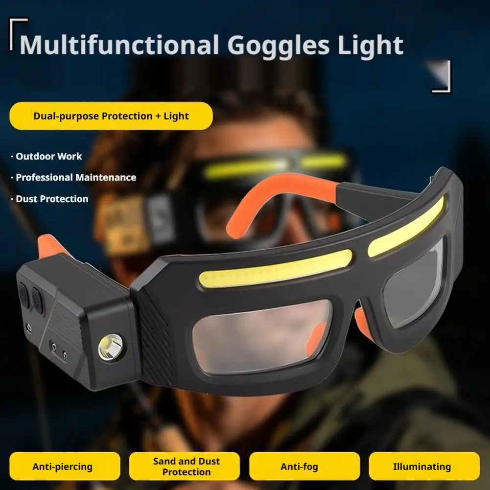 Rechargeable Protective Lens Light Multifunctional Car Maintenance Work Light Lighting Operation Windproof Riding Light ﻿