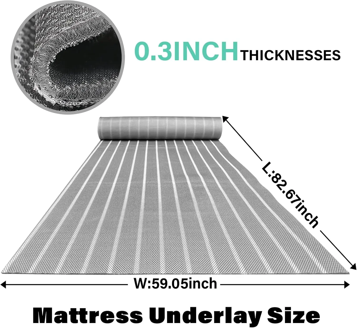 Sob o colchão Underlay com Meshfiber respirável, Cuttable sob o colchão, Ventilação Arch-Flow