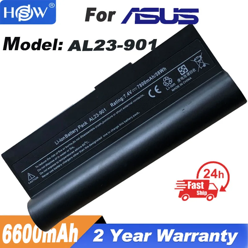 

7.4V 6600mAh Laptop Battery for ASUS Eee PC 1000 1000H 1000HE 1000HA 1000HD 1000HG 901 904HD AL23-901 AL24-1000 AP23-901 7.4V 6