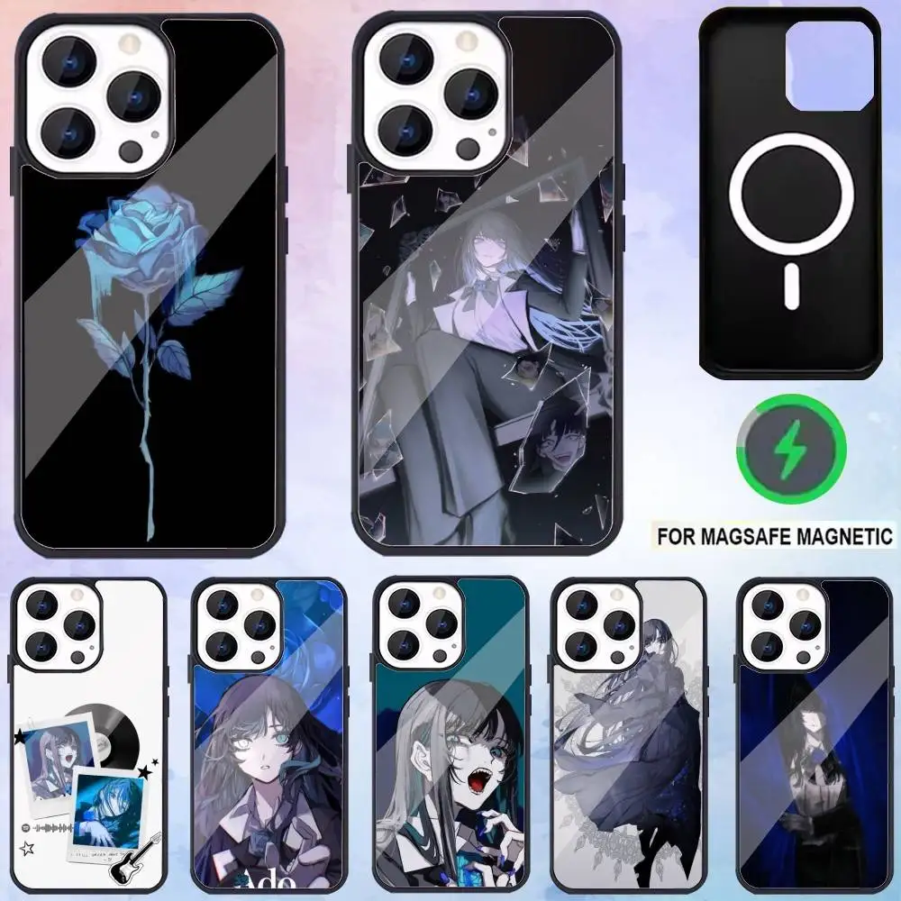 

A-animate A-Albedo Cute Phone Case For iPhone17,16,15,14,13,12,11 Plus,Pro Max Magnetic For Magsafe Wireless Charging