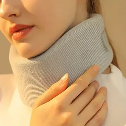1 Pack Neck Support Adjustable Neck Support Cervical Sponge Neck Protector for Sleep Relief Neck Pain Breathable Neck Support