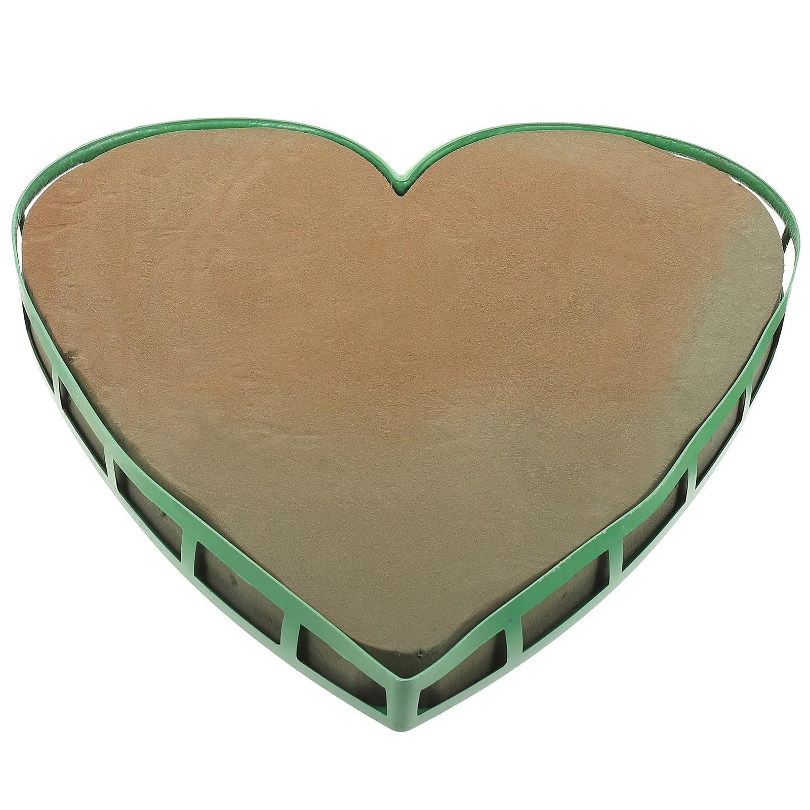 1Pcs Wedding Car Floral Mud Large Green Heart Suction Cup DIY Flower Mud Leak Proof Floral Foam Decoration for Wedding Birthday