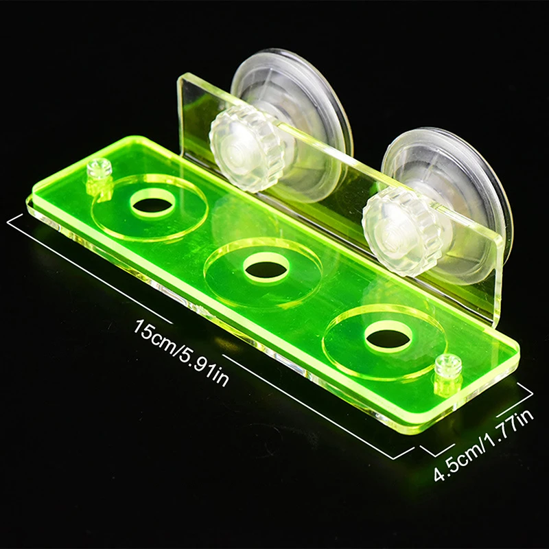 1pcs Fish Tank Coral Rack Fluorescent Coral Frag Clip With Suction Cup Marine Acrylic Coral Frag Holder Aquarium Accessories