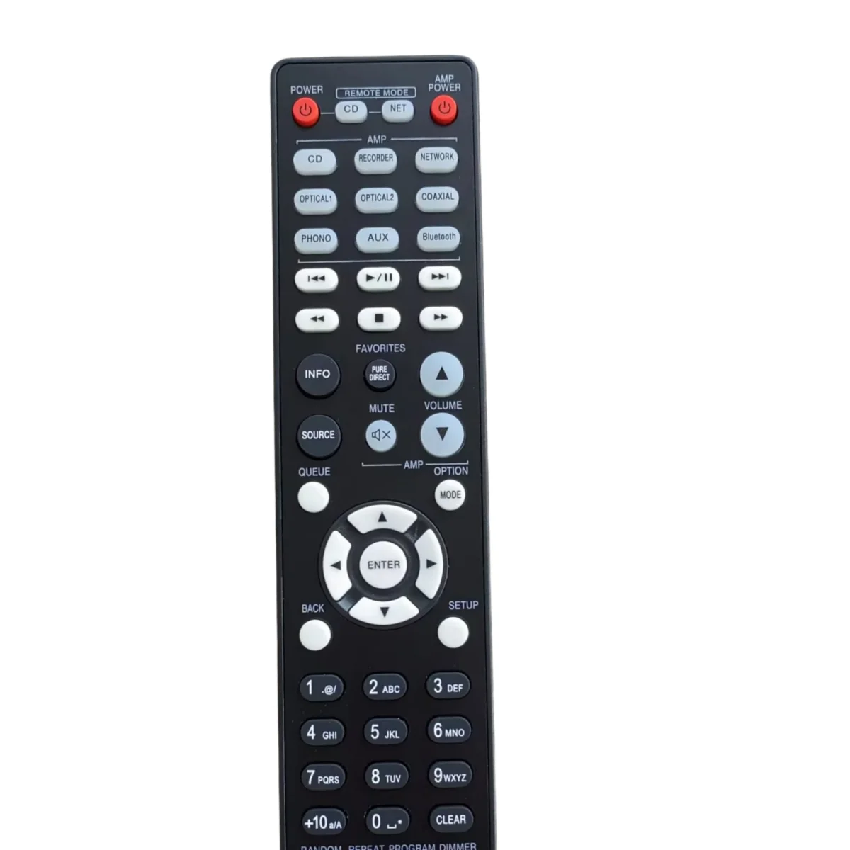 Nuevo control remoto apto para Denon DCD-600NE RM-RC-1234-DN015 DCD-600 DCD600 reproductor de disco compacto amplificador integrado