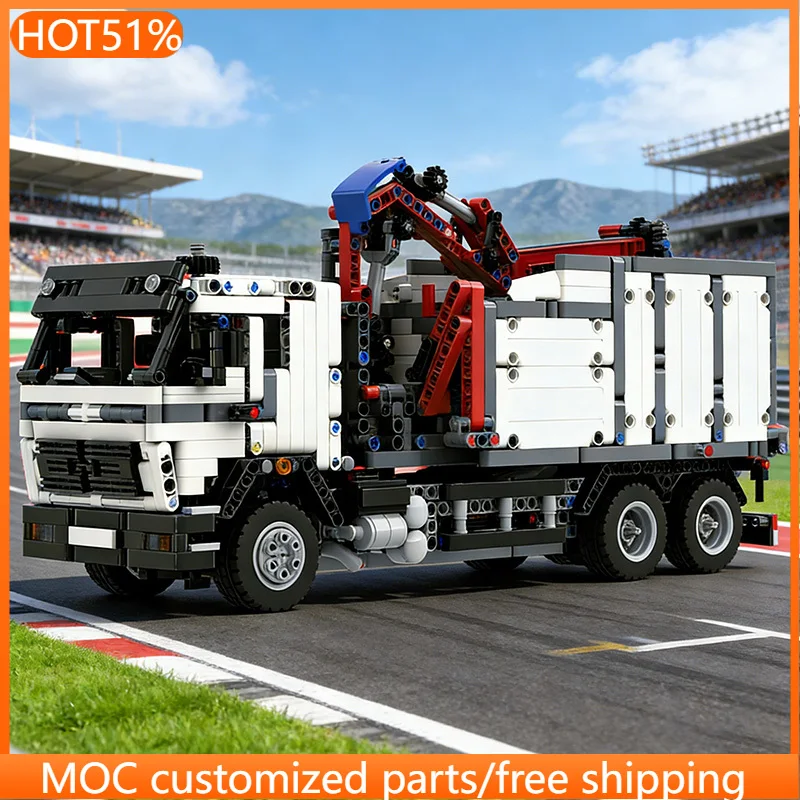 2229 Pezzi Set di Costruzioni Modulari Personalizzabili con Gru e Container, Modello Tecnologico DIY, Regalo di Natale