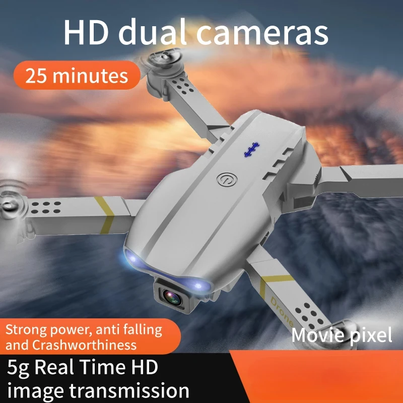 

New E99 Drone FPV Brushless Motor GPS Return 360° Laser Obstacle Avoidance 4K HD Dual Camera RC Quadcopter Drone Kid Gift Toys