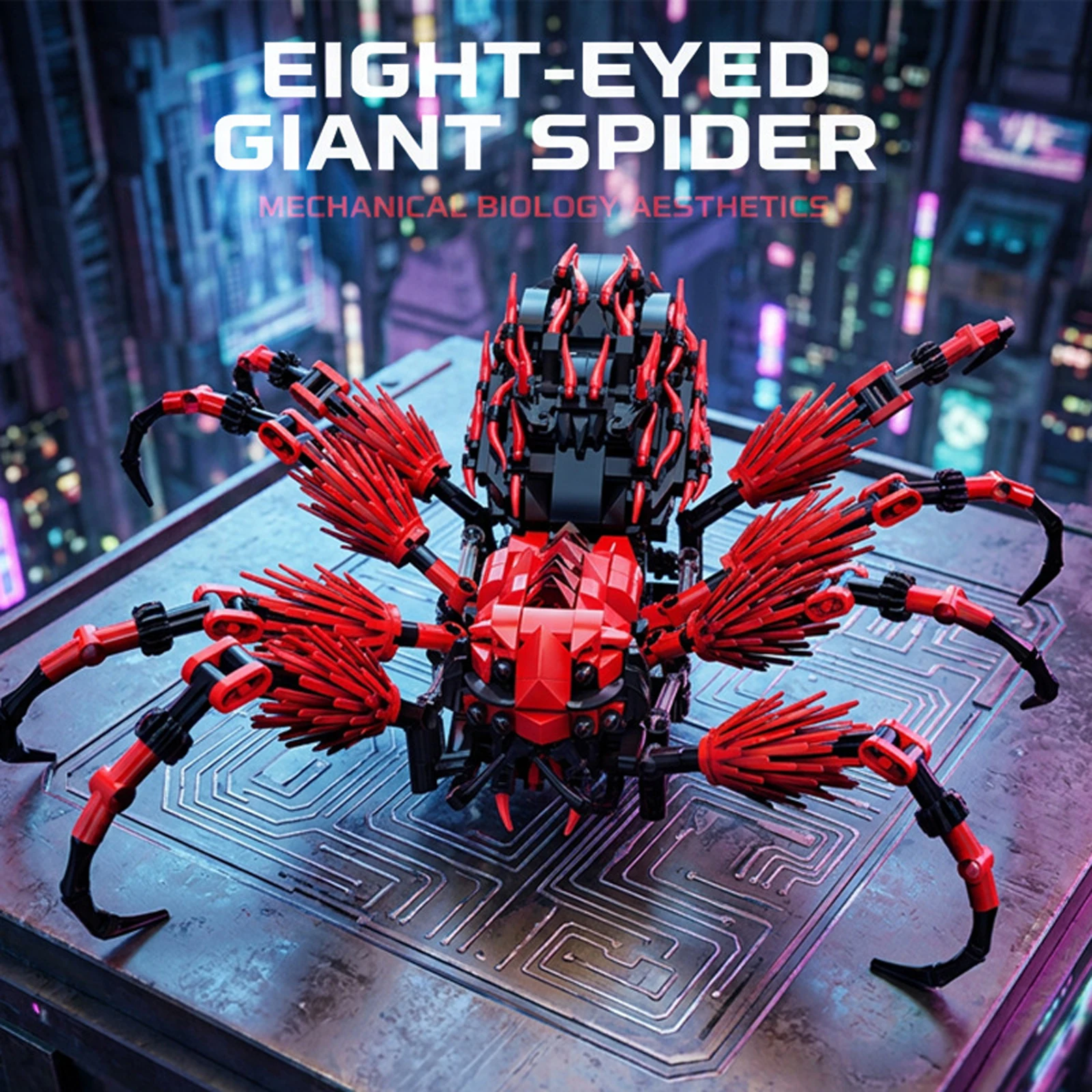 775PCS Eight-Eyed Giant Spider Building Blocks Magic Movie Fantastic Creatures Model Assembly Toys Desk Decor Holiday Gifts