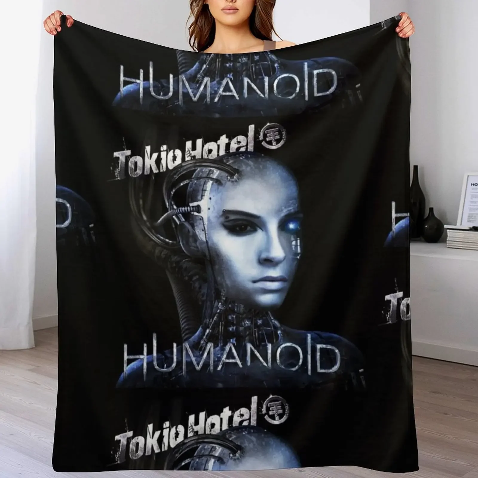 

tokio-hotel logo humanoid Throw Blanket Personalized Gift Luxury Thicken Baby Flannel Blankets