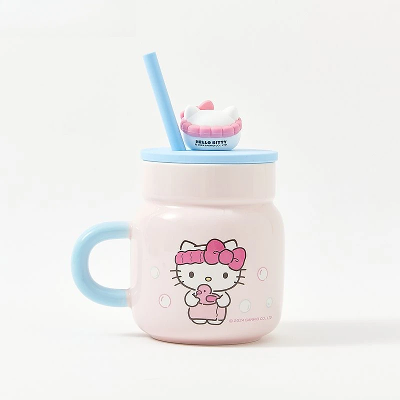 Cangkir air keramik Hello Kitty Cinnamoroll kreatif kartun Kawaii Kuromi Pochacco mode rumah cangkir air grosir