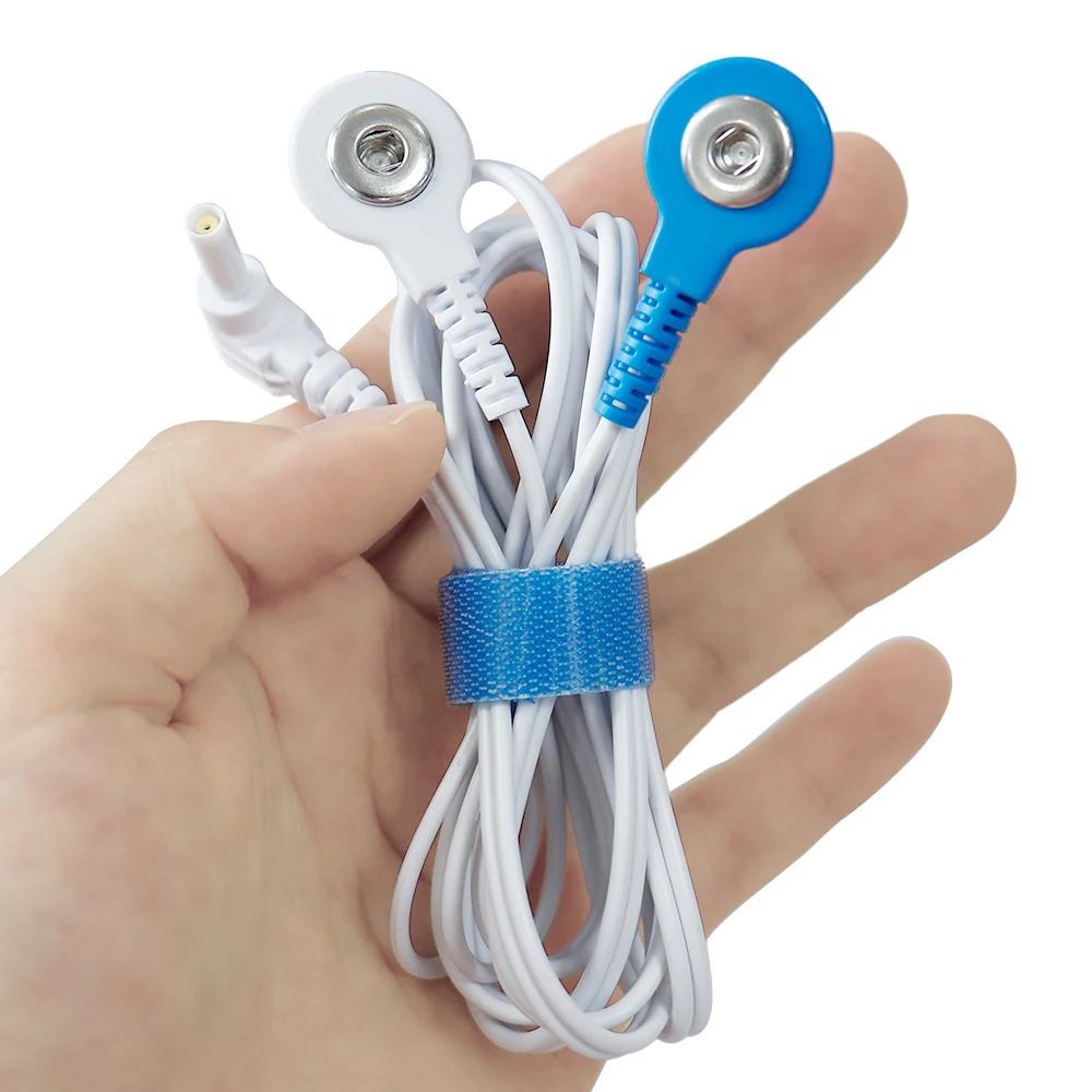 Electrode Wire Electrode Cable for TENS EMS Digital Therapy Massager Snap 3.5mm Connector 2mm 2/4 way Connection Electrode Pads