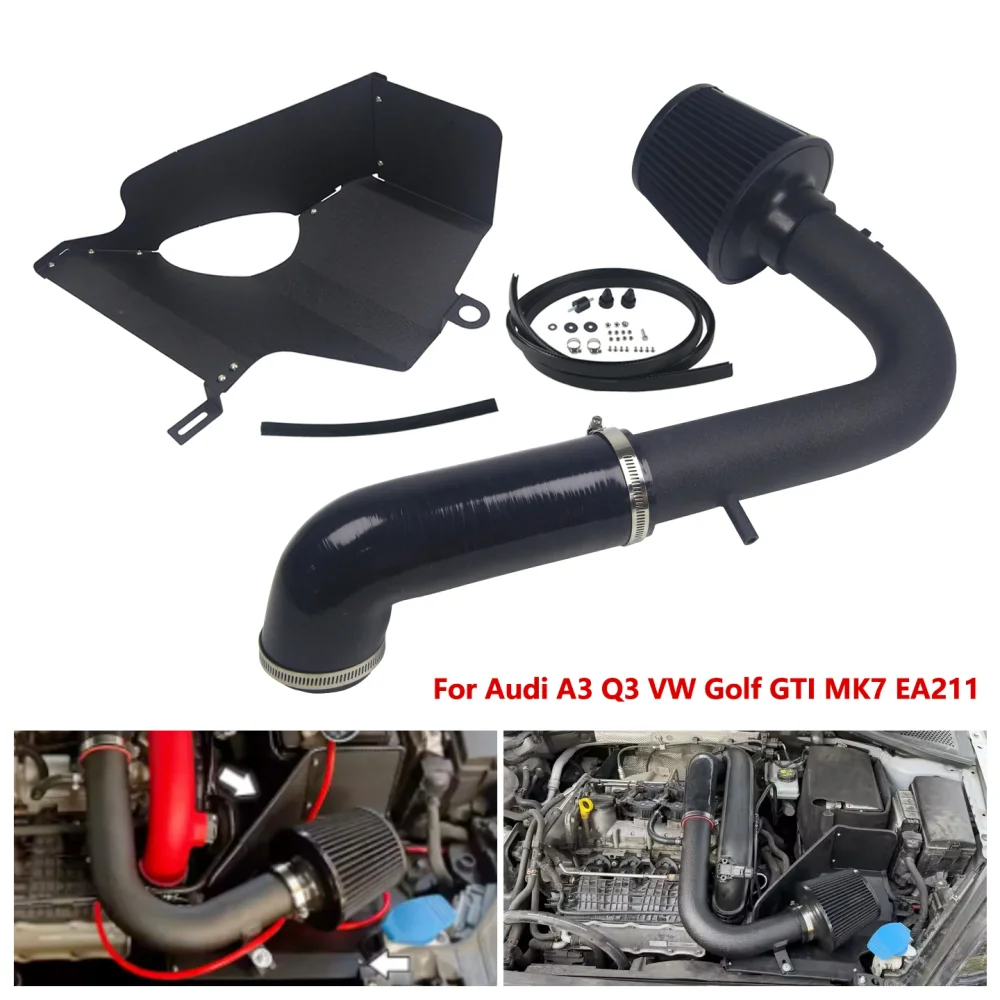 Modification Cold Air Intake Air Intake Pipe Filter Heat Shield For Audi A3 Q3 VW Golf GTI MK7 EA211 Skoda Polo 1.2T 1.4T TSI