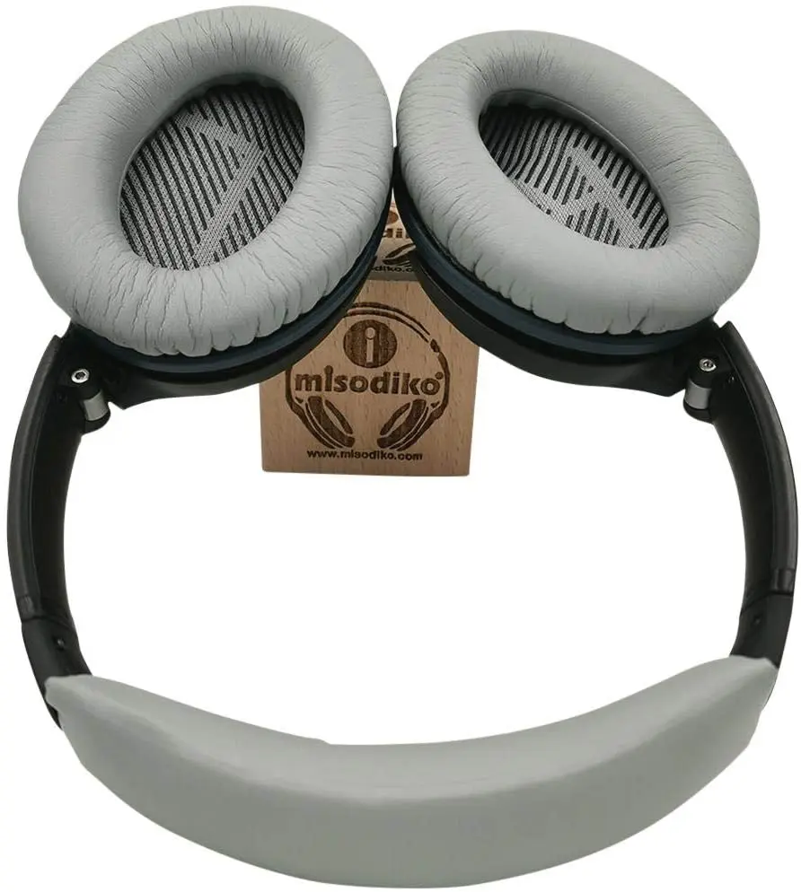 Hoogwaardig hoofdbandkussen en oorkussens vervanging voor Bose Quiet Comfort 25 35 (QC25 QC355) en QuietComfort 35 II (QC35ii)