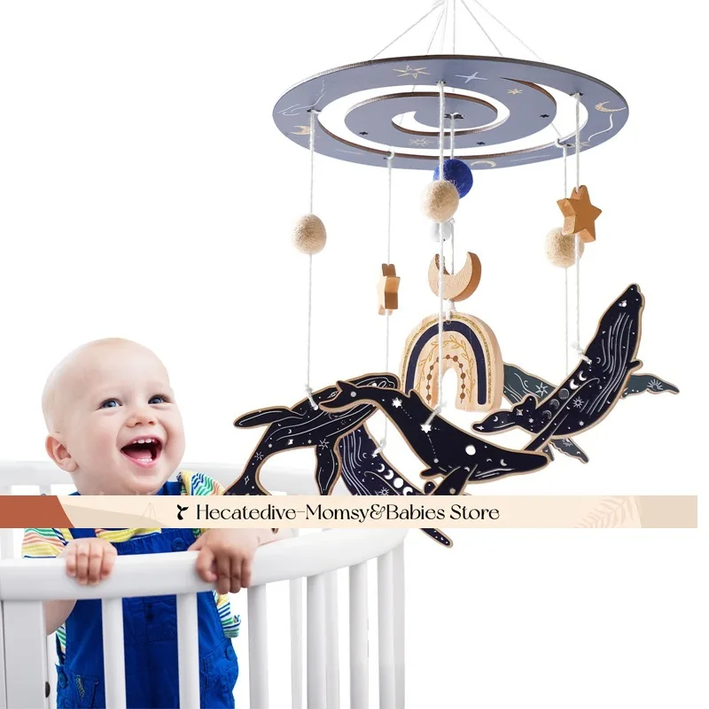 【Must Have】Baby Rattles & Mobiles Wooden Ocean Friend educational toys newborn sets mini decorations 0-12months baby things