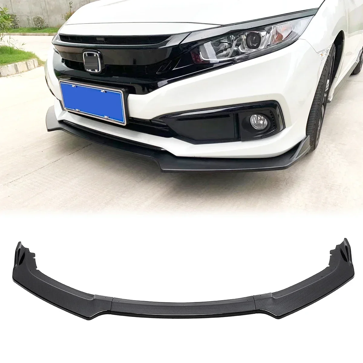 

Front Bumper Lip Lower Splitters Spoiler Body Kit For Honda Civic Sedan 4 Door 2016 2017 2018 2019 2020 2021 Car Accessories