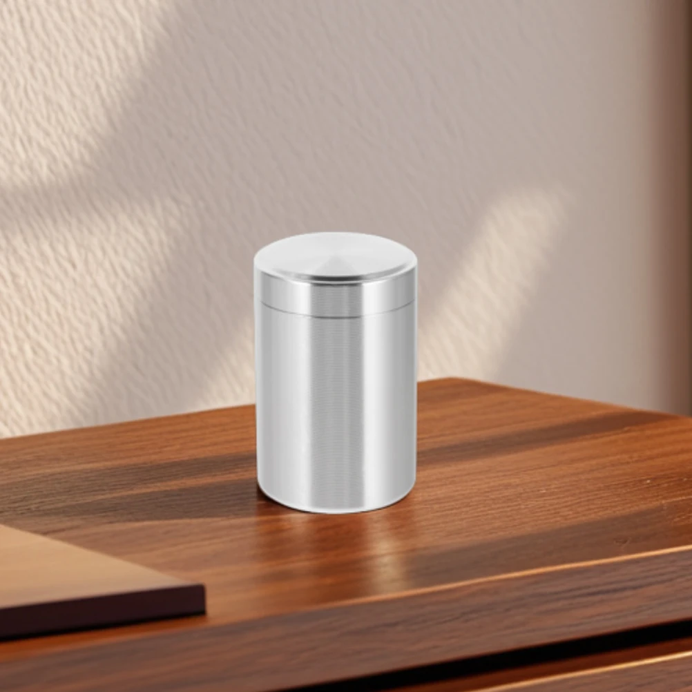 

2 Pcs Titanium Alloy Tea Can Convenient Canister Airtight Containers Chinese Style Jar Packing Box Japanese Household Metal