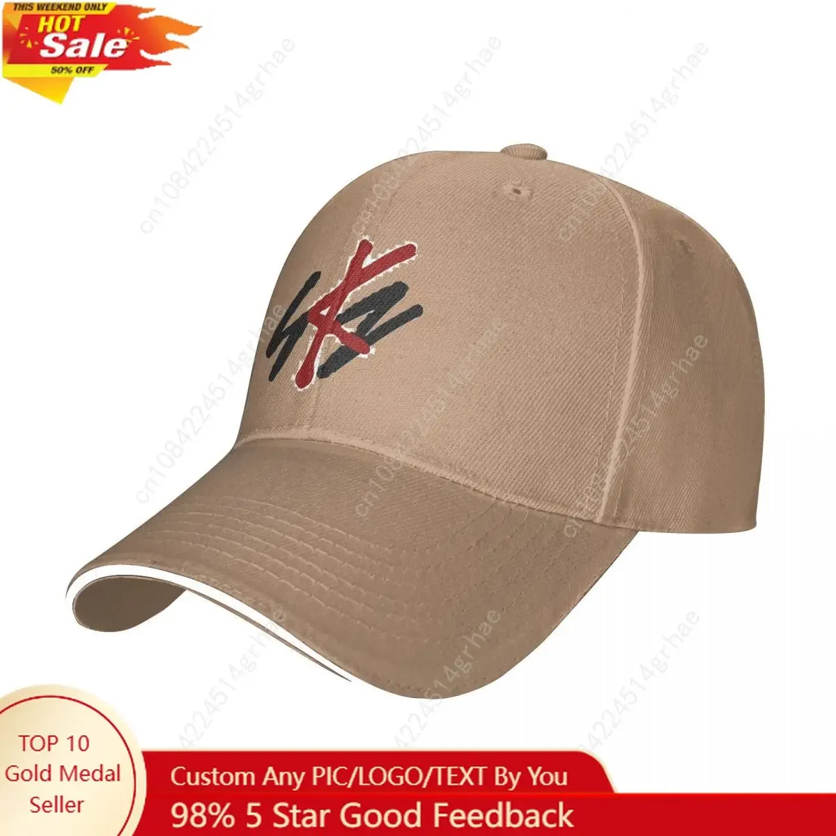 

SKZ Logo Baseball Caps Hip Hop Kpop Korean Music Sandwich Cap Unisex Style Breathable Headwear Travel Gift