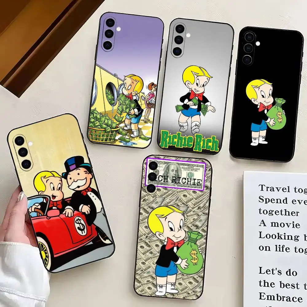 

Money Boy R-Richie r-rich-RR Phone Case For Samsung Galaxy A73,A72,A71,A70,A53,A52,A51,Soft Silicone Black Cover