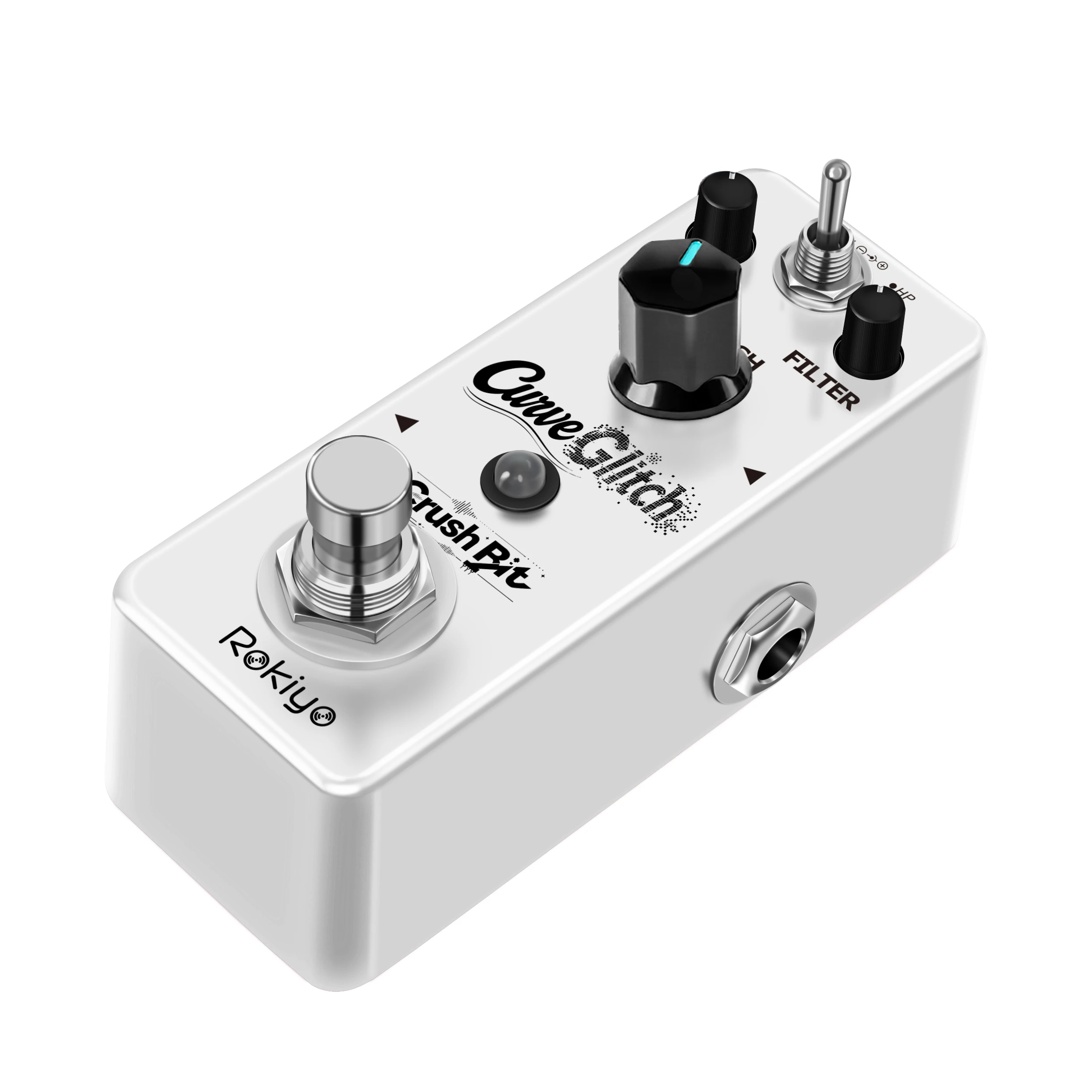 Rokiyo Curve Glitch Pedal Crush Bit Bitcrush Digital Bitcrusher Sample Rate & Bit Depth Reducer Synthesizer Guitar Bass Effects