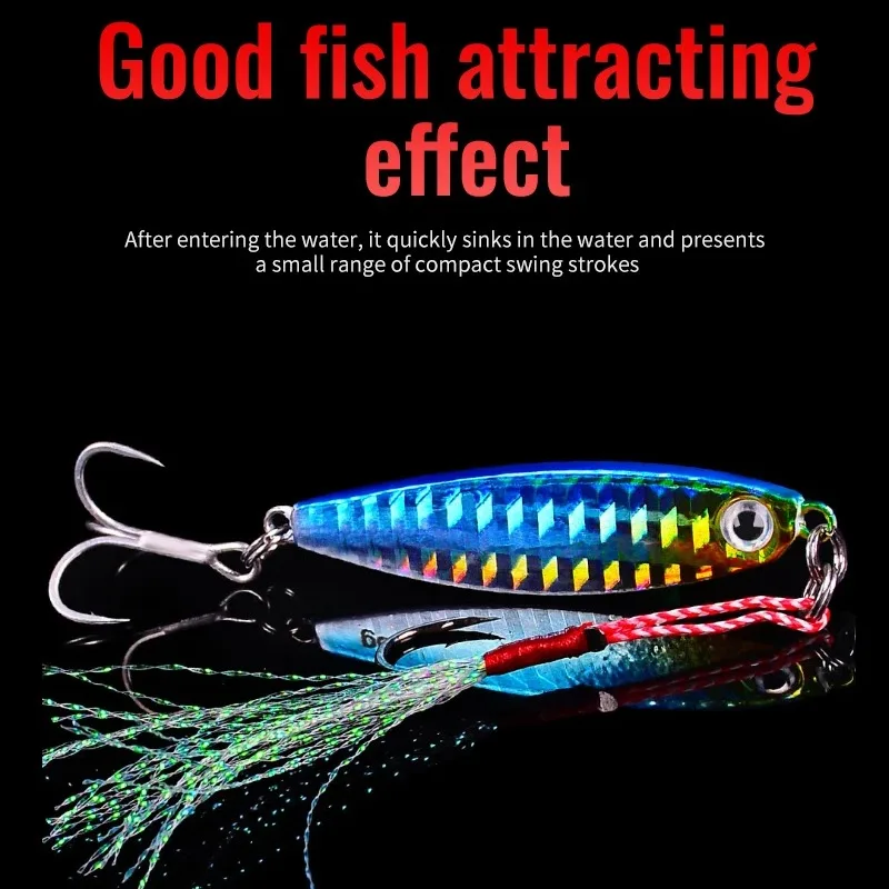 

7/10/15/20/30G Fishing Lure Metal Sequins Crankbait Jig Shads Spoon Artificial Baits Bass Wobbler Rotating Bait Sea Lures Pesca