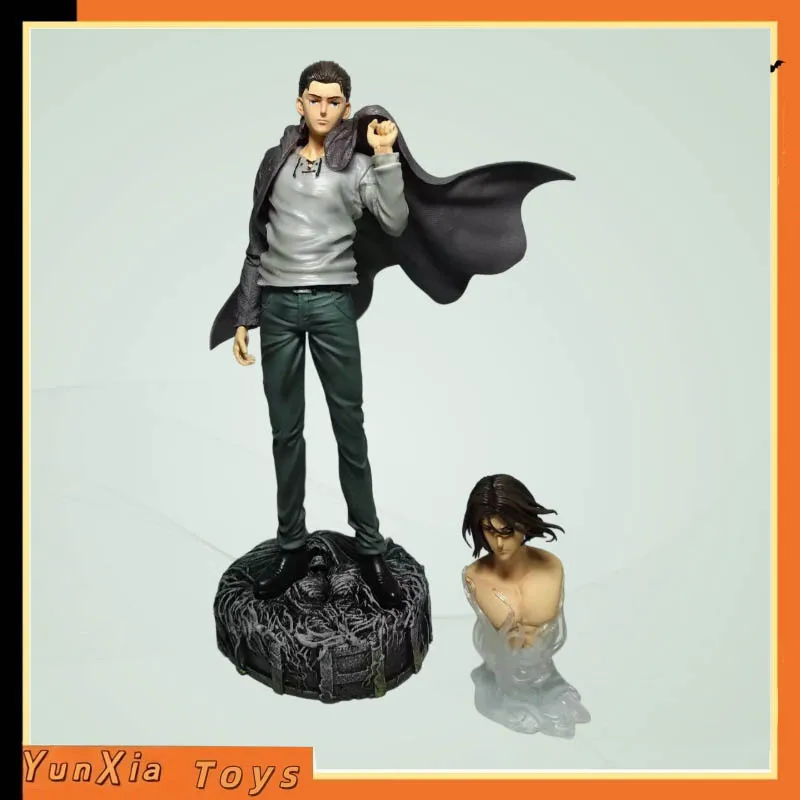進撃の巨人-gk-エレン・イェーガー-フィギュア-スタンディングバージョン-2-ヘッド彫刻アニメモデルコレクタブル像デスクトップ装飾玩具ギフト