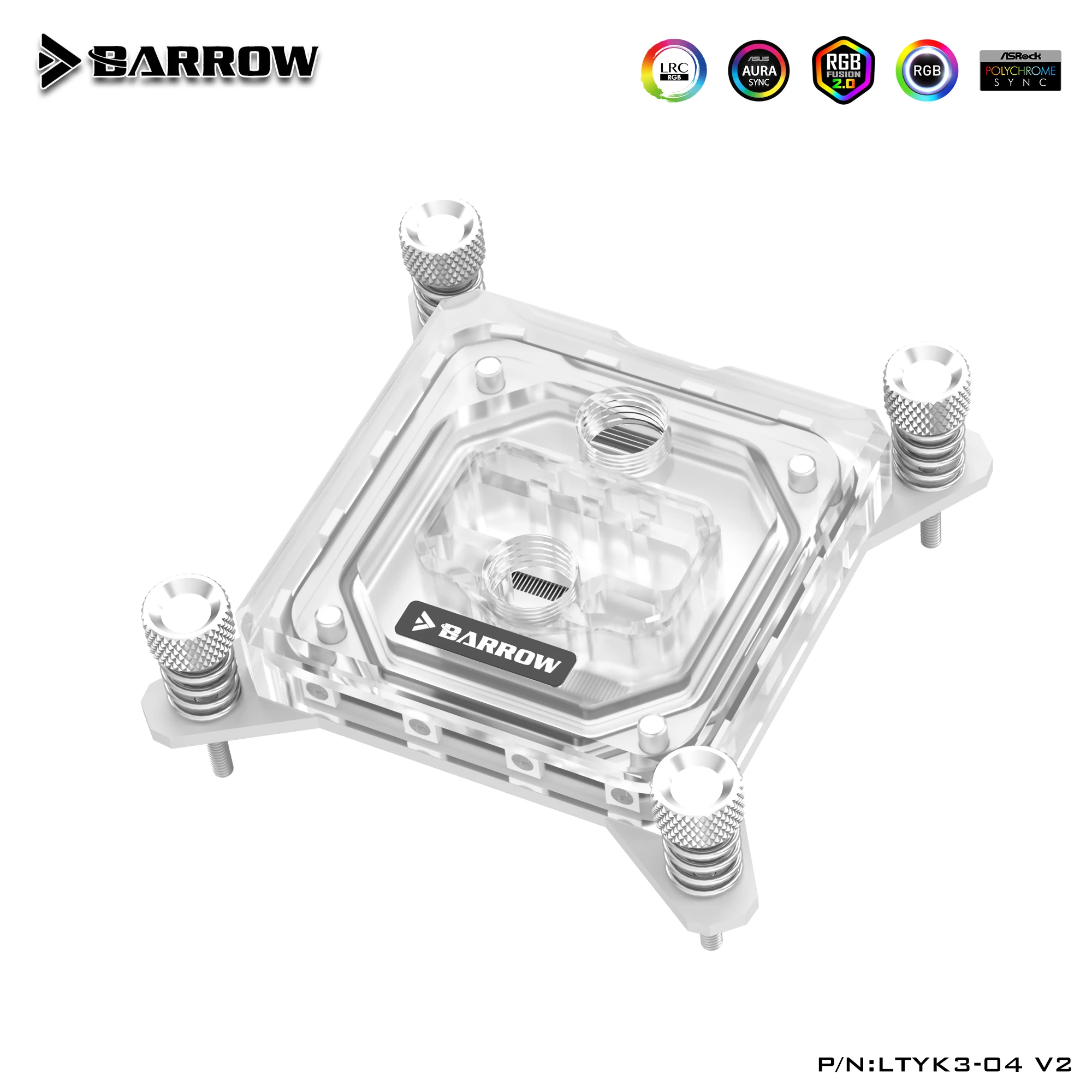 Barrow CPU Water Block use for Intel LGA1150 1151 1155 1700 1200 Socket RGB Light compatible 5V GND Header in Motherboard Copper