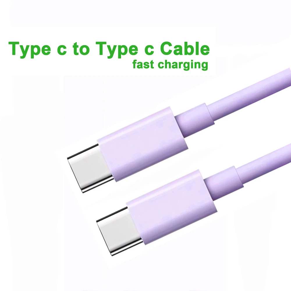USB C에서 USB C타입 고속 충전 데이터 케이블, PD 60W, 아이폰 15, 15 프로, 화웨이, 삼성, 샤오미 데이터 라인, 블랙, 화이트, 1M, 2M, 3M