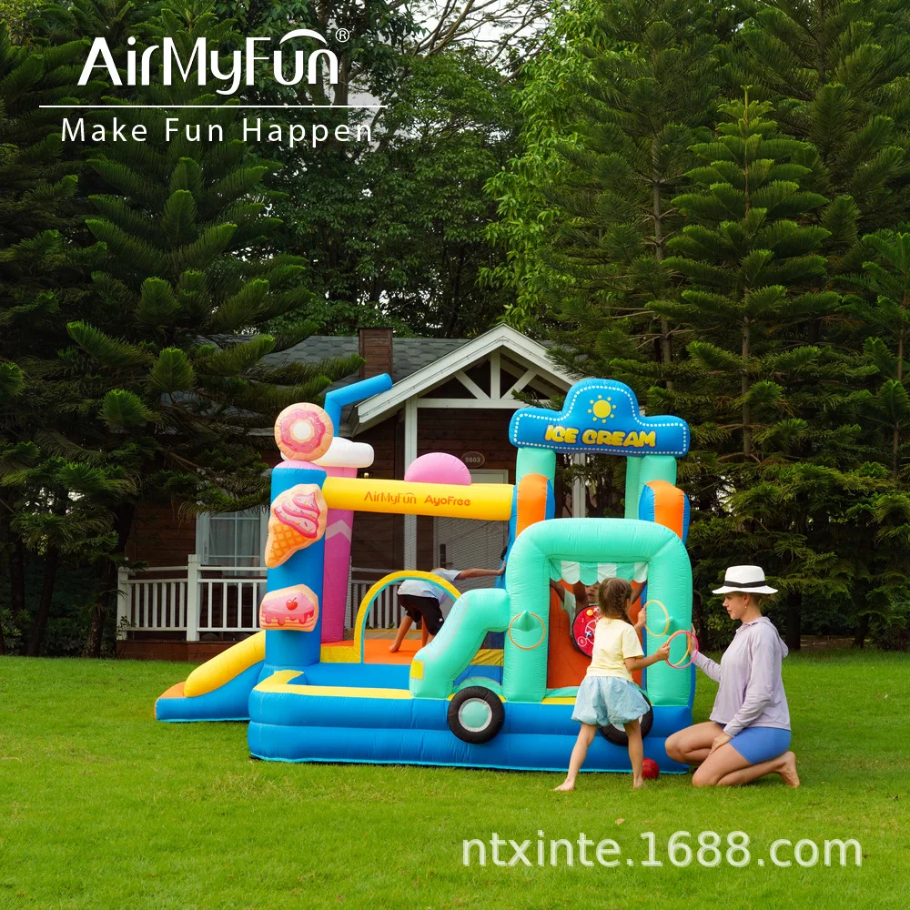 AMF Inflatable Castle Children's Inflatable Jumping Castle Indoor and Outdoor Bounce House Slide Oxford Cloth Inflatable Castle