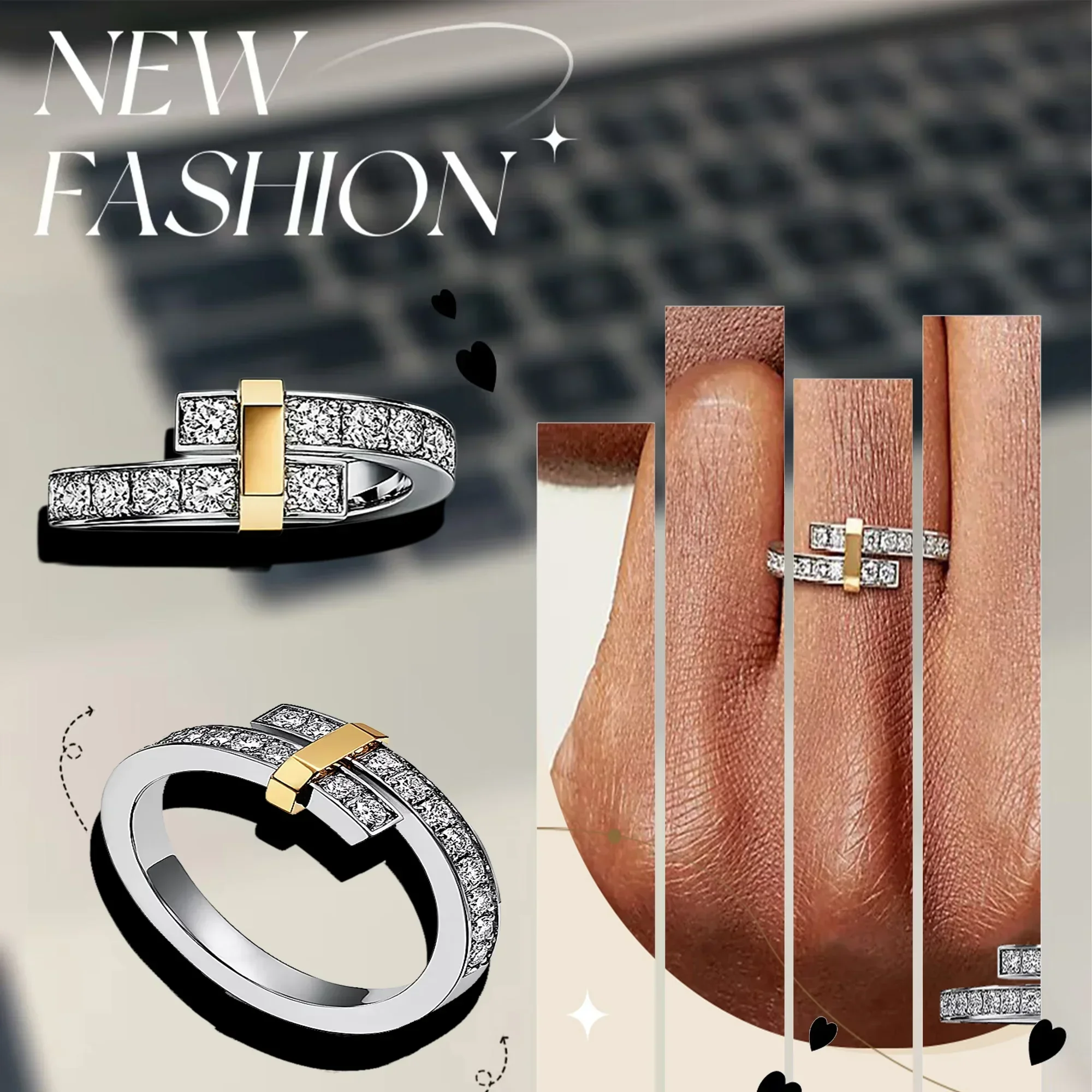 

S925 Silver Romantic Couple Ring, Proposal & Wedding Anniversary Gift