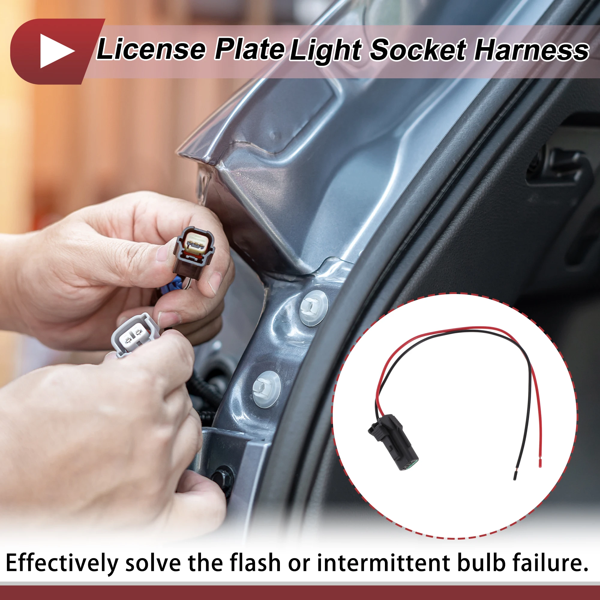 UXCELL License Plate Light Socket Wiring for Hyundai Reina No.923501R000