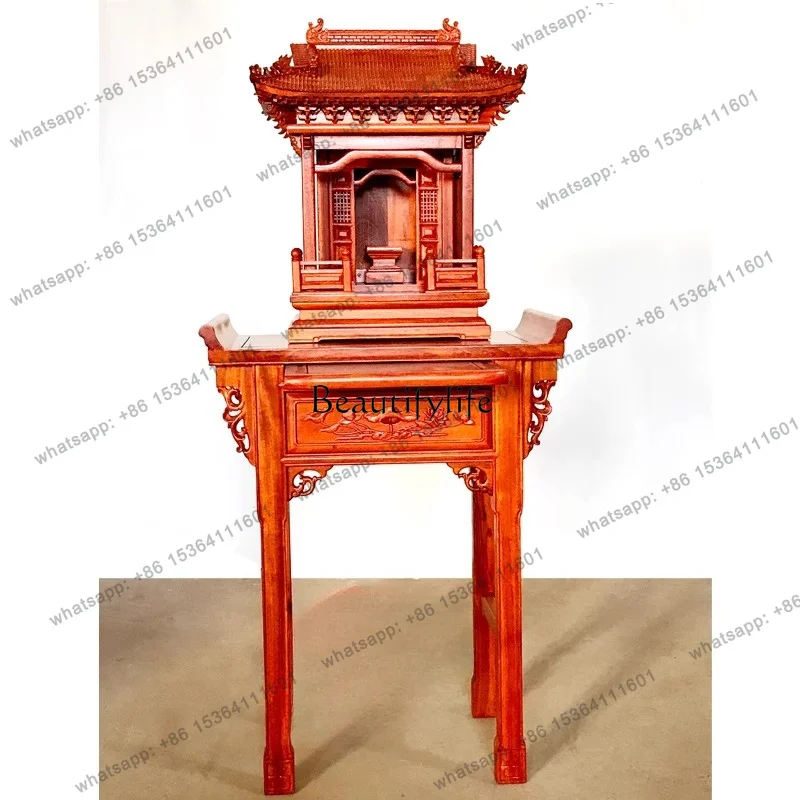 jj5 Rooftop shrine, serving table, pure solid wood serving table