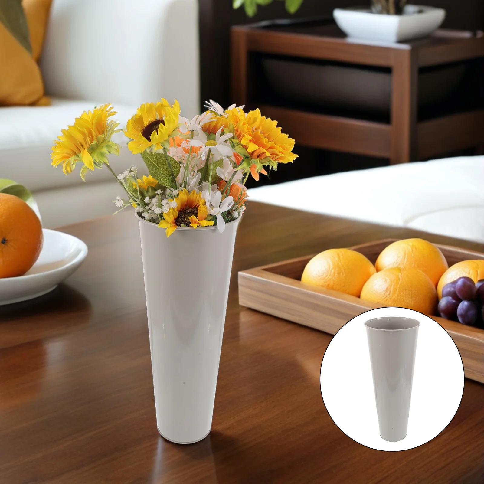 

40Cm Tall Wrought Iron Modern Flower Vase For Tulips Dried Flowers Vintage Metal Vase Decorative Home Office Coffee Table