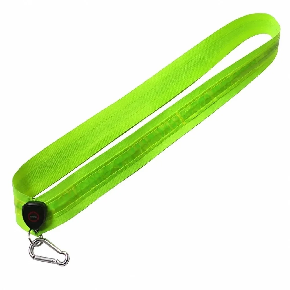 USB Rechargeable Reflective Running Belt High Visibility Adjustable Reflective Cycling Gear Lightweight