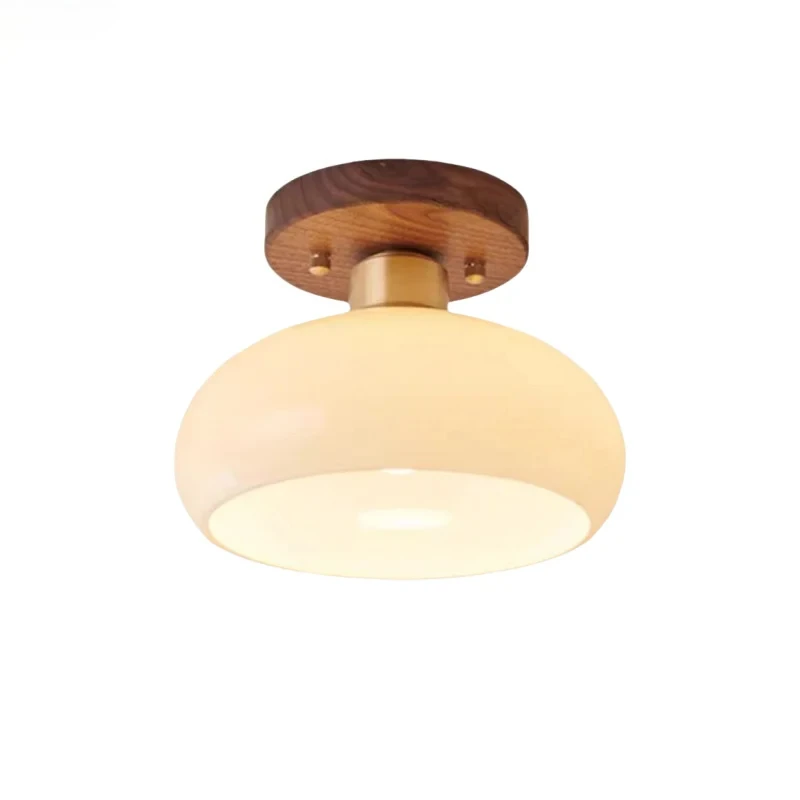 Walnut Copper LED Ceiling Lights Decoration Aisle Corridor Living Room Light Home Lighting Modern Ceiling Lamp Luminaria
