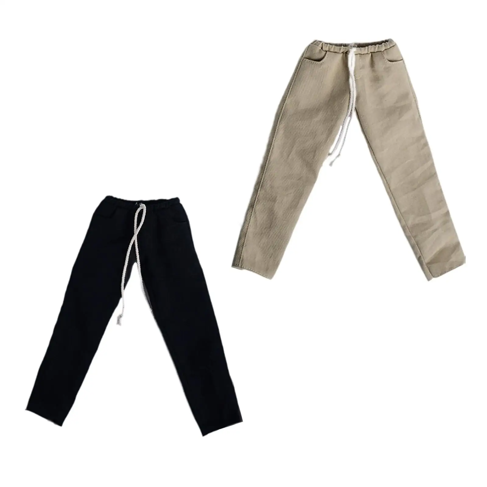 

1/6 Scale Modern Men's Pants Outfit with Drawstring Casual Clothing for 12inch Collectable Action Figures Doll Accessory