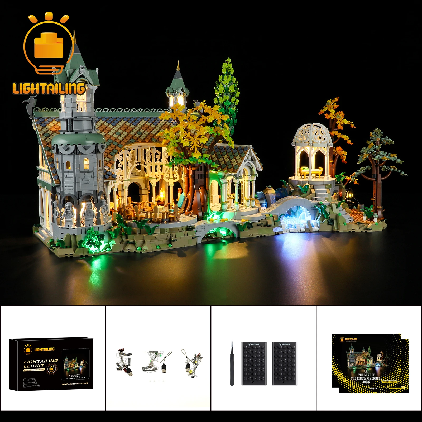 

LIGHTAILING LED Light Kit for 10316 Building Blocks Set (NOT Include the Model) Toys for Children