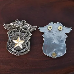 Leather Clothing Conchos DIY Decorative Accessories Locomotive Badge Flying Eagle Shield Eagle Decorative Buckle