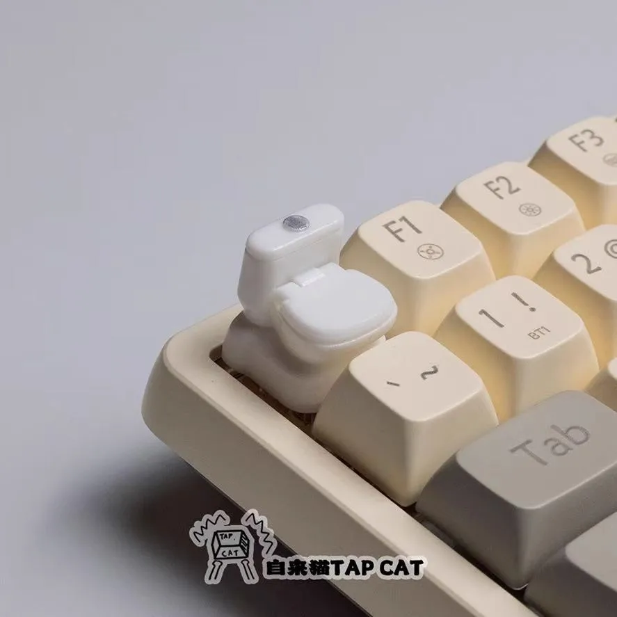 Toilet (openable lid) personalized creative keycap absdIY cross mechanical keyboard with high appearance and transparent keys