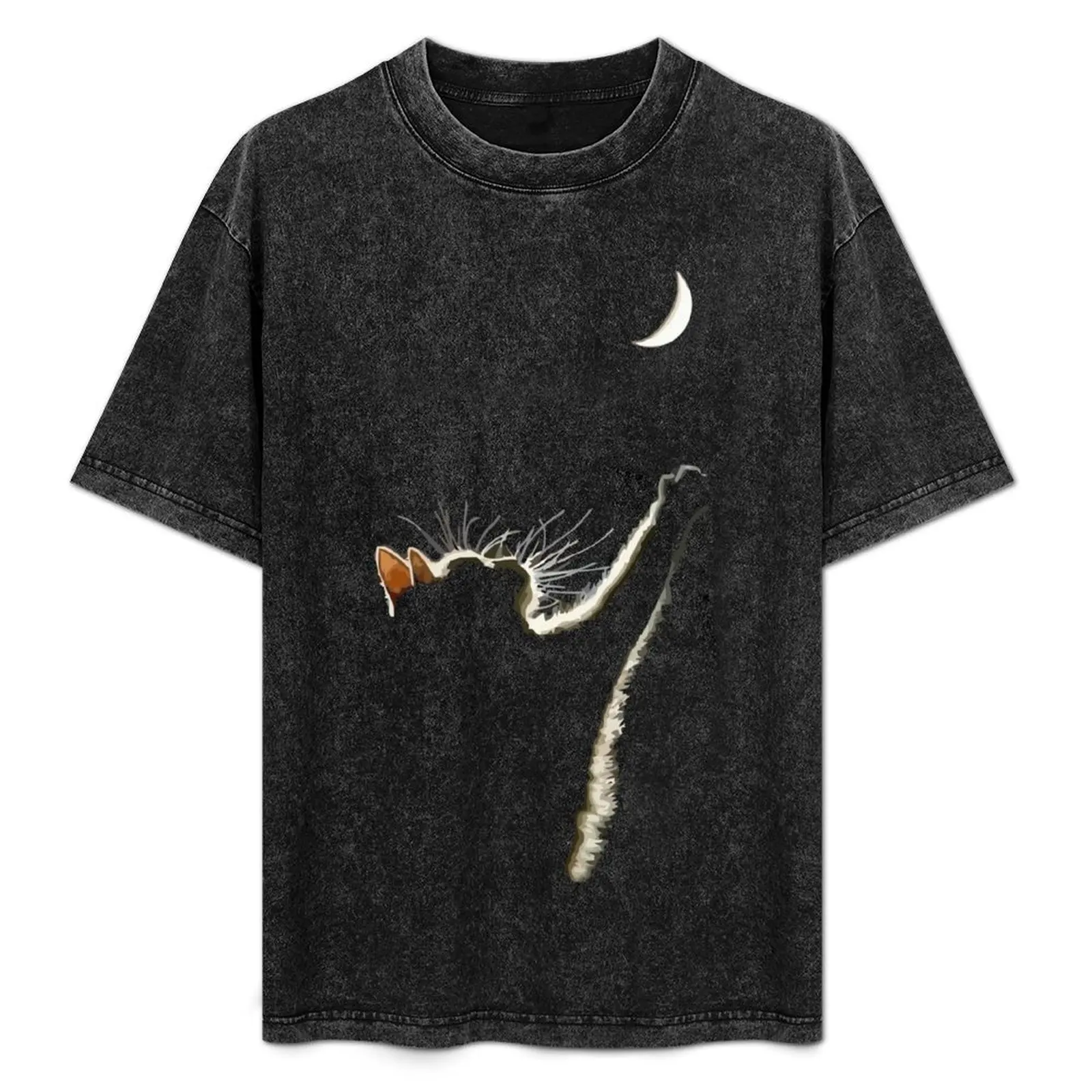 

Moon Cat Kitty Reach To The Moon T-Shirt Plus Size Quick Dry Sports Tee