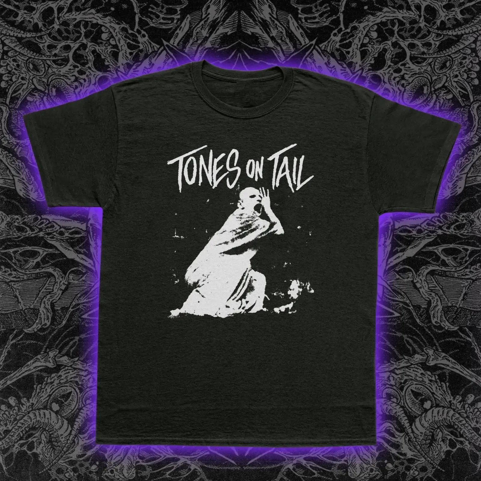 Tones on Tail Burning Skies T Shirt Post Punk Gothic Rock Bauhaus 80s Music S 5X vintage Washed Comfortable Slightly homme