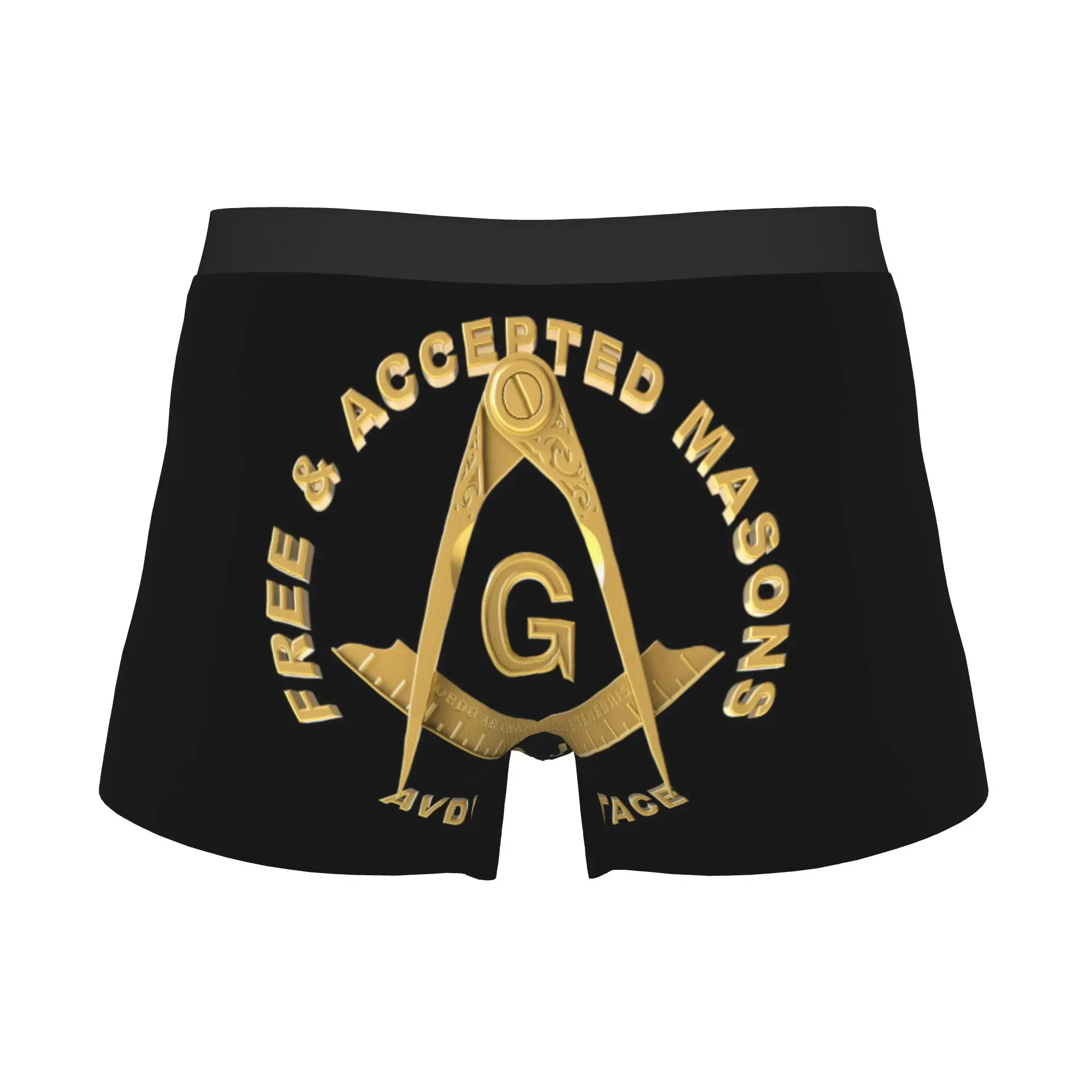 Male Fashion Masons Masonic Freemason Underwear Mason Freemasonry Boxer Briefs Breathable Shorts Panties Underpants