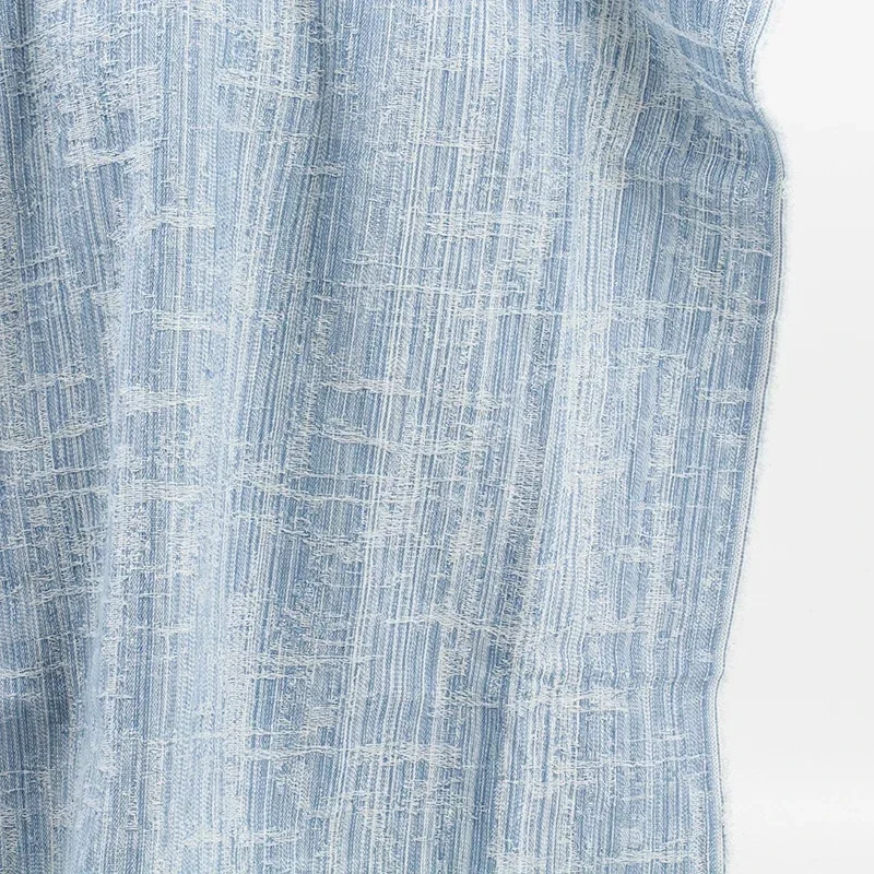 Washed Denim Fabric By The Meter for Dresses Clothing Pants Sewing Jacquard Jeans Textile Thickened Comfortable Wear-resistant