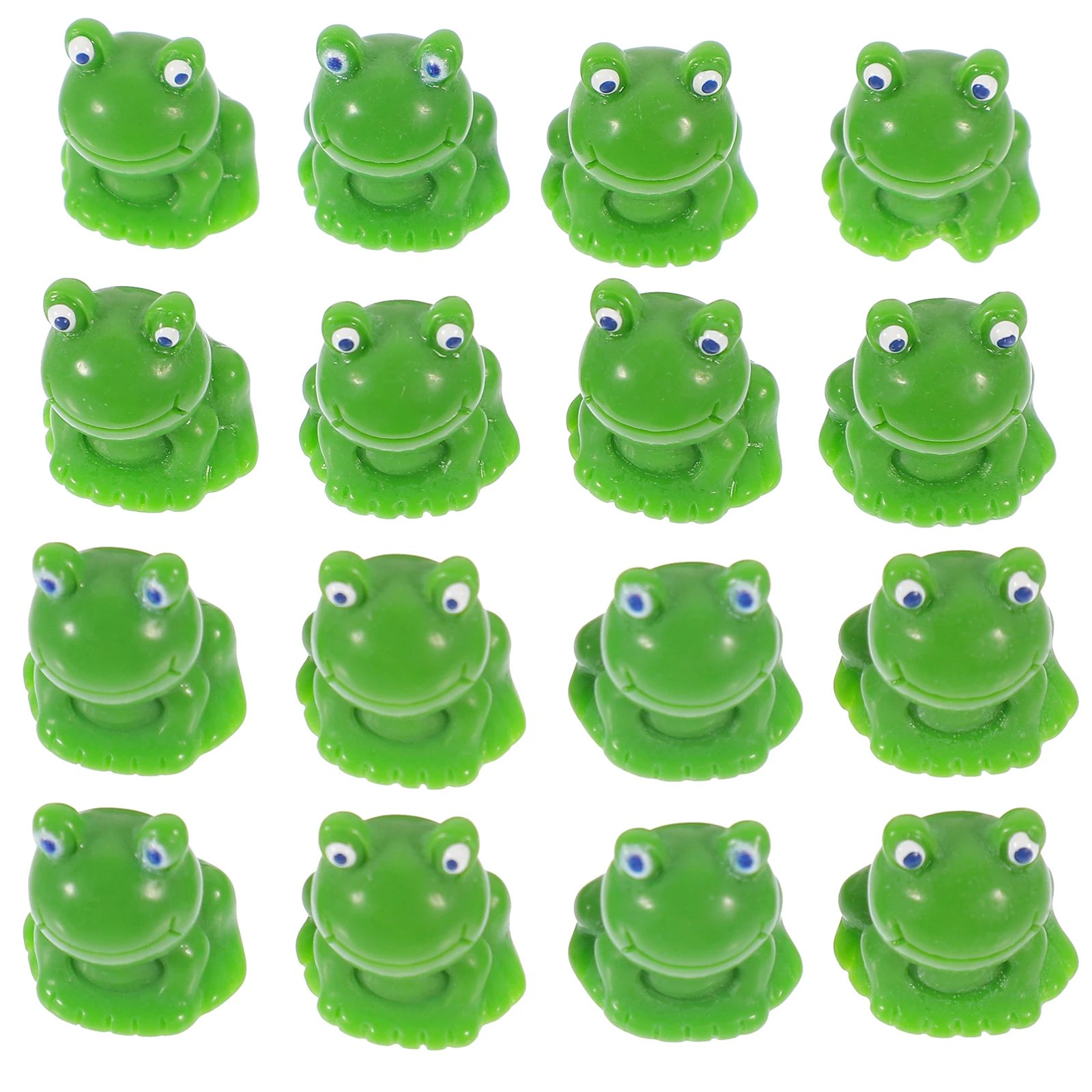 

30pcs Mini Frogs Green Resin Small Statues for Garden Decor Lawn Pond Plant Pot Ornament Durable Bright Color