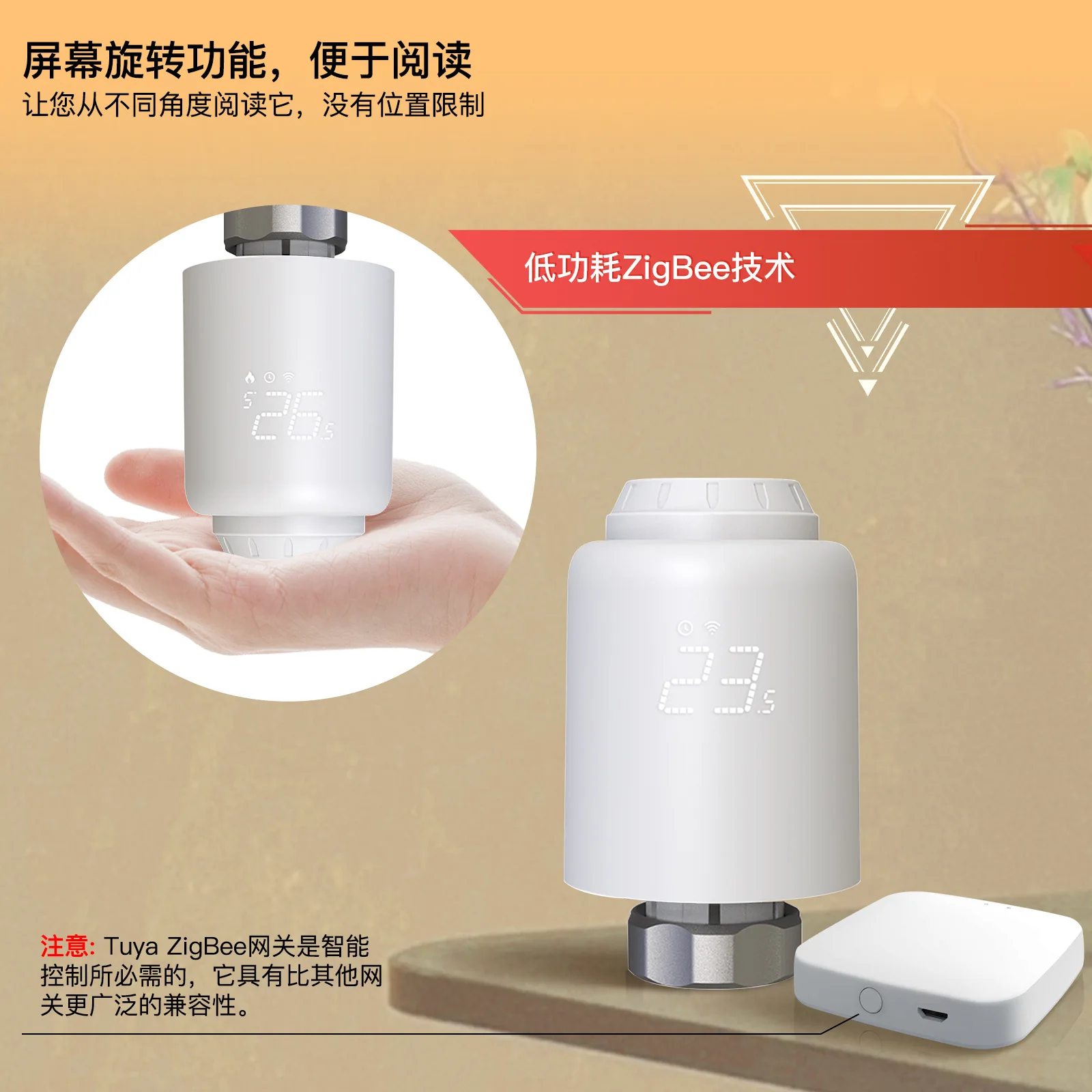 TUYA Smart Zigbee Thermostatic Radiator Valve App Control Timer Energy Saving for Home Heating