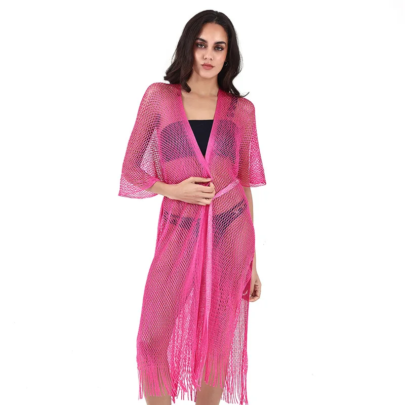 ملابس السباحة النسائية التستر ملابس الشاطئ الصيف سترة مثير قميص الحماية من الشمس قطع بيكيني سموك عطلة ملابس السباحة