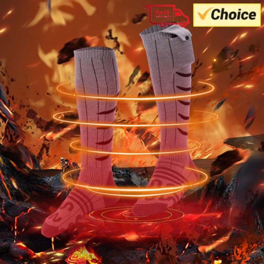 

Electric Heating Socks Cold-Proof Winter Heating Socks Fast Heating Winter Warm Thermal Socks Washable for Outdoor Skiing Hiking