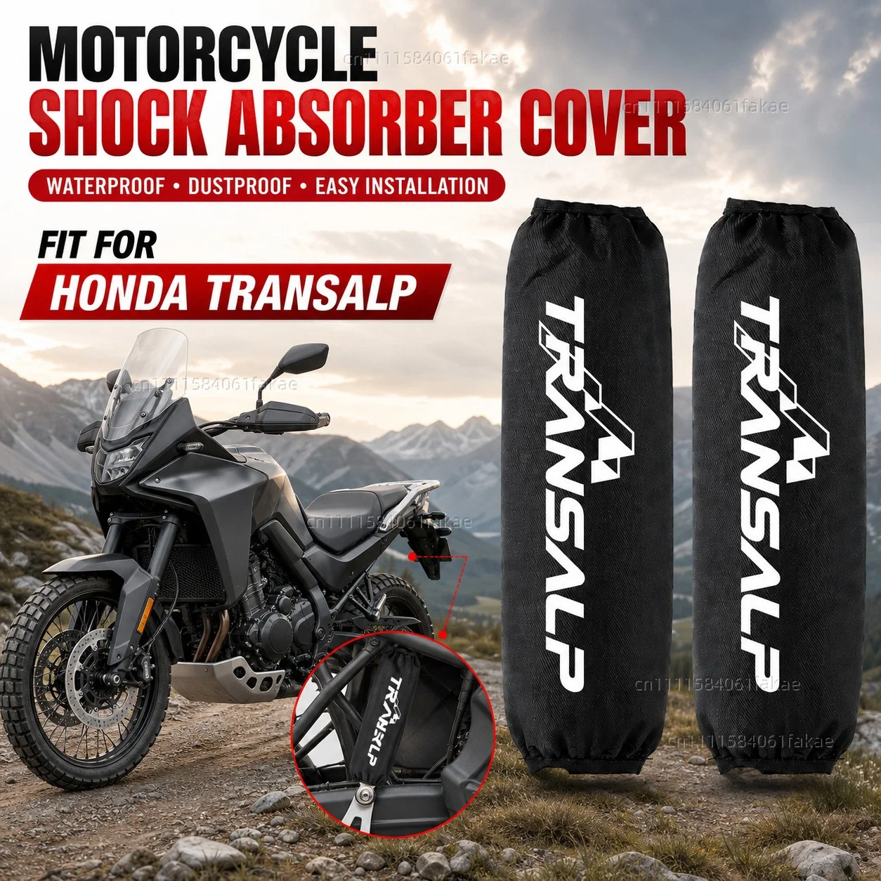 For Honda XL 750 Transalp XL750 TRANSALP Motorcycle Rear Shock Absorber Protector Cover 270mm 350mm Suspension Protection Guard