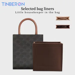 TINBERON-Saco de forro de feltro para mulheres, bolsa de maquiagem feminina, bolsas de acessórios, organizador de inserção, sacos de armazenamento para cosméticos