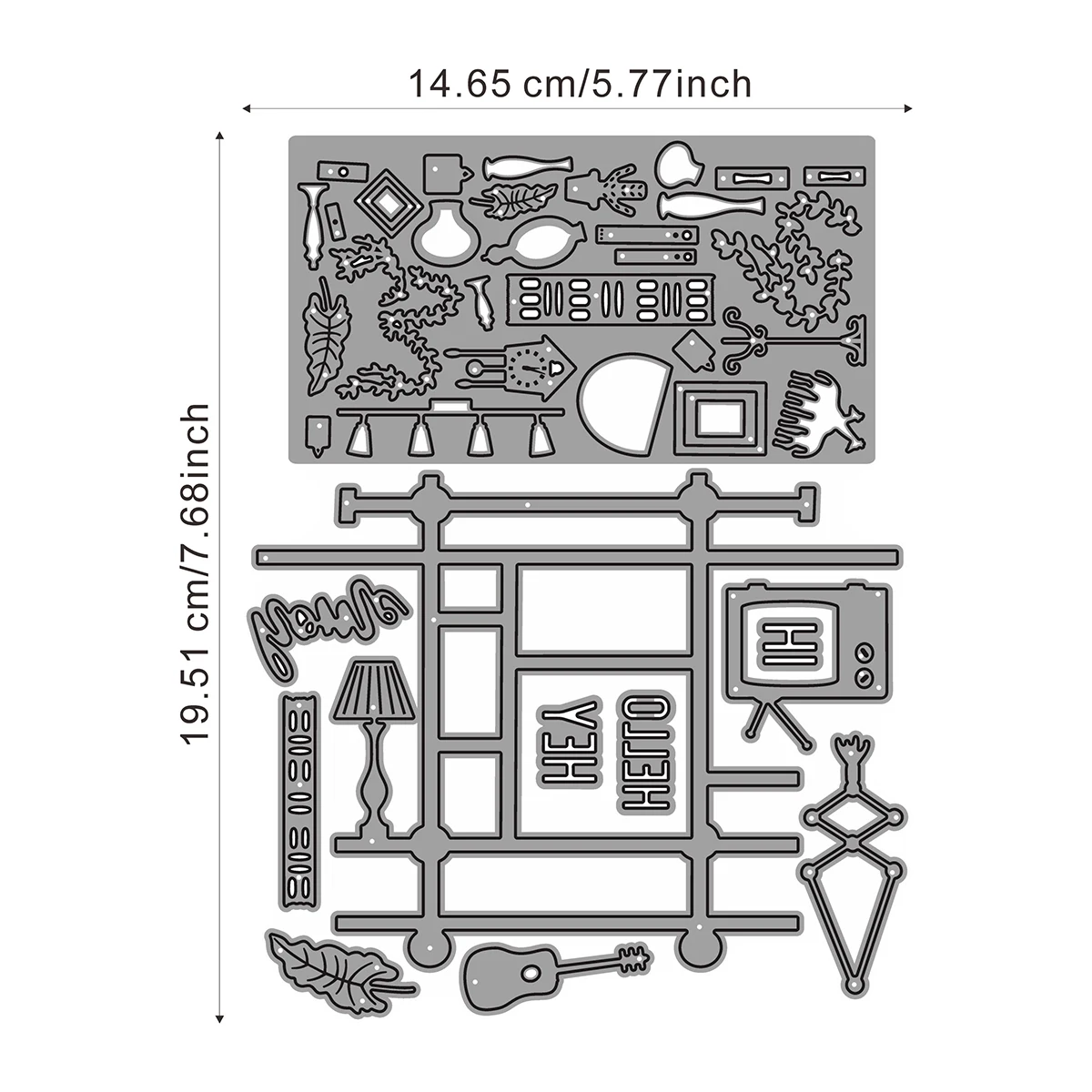 Panalisacraft Home Scene Building Cutting Dies Stencils for DIY Scrapbooking/album Decorative Embossing DIY Paper Cards