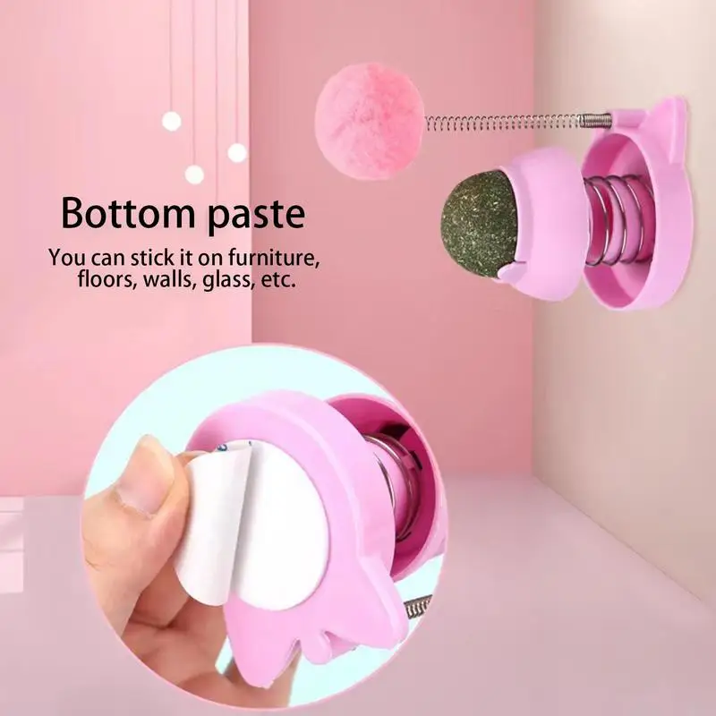 Catnip Wall Toys Edible Catnip Bubbles And Balls That Stick On Wall Catnip Bubbles Lickables For Cats Catnip Ball Toy For Cat