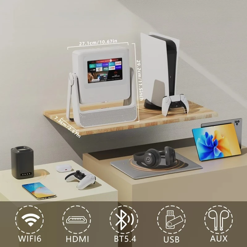 XBJ A5Pro Smart Double Touchscreen Projector 1080P HD Projector